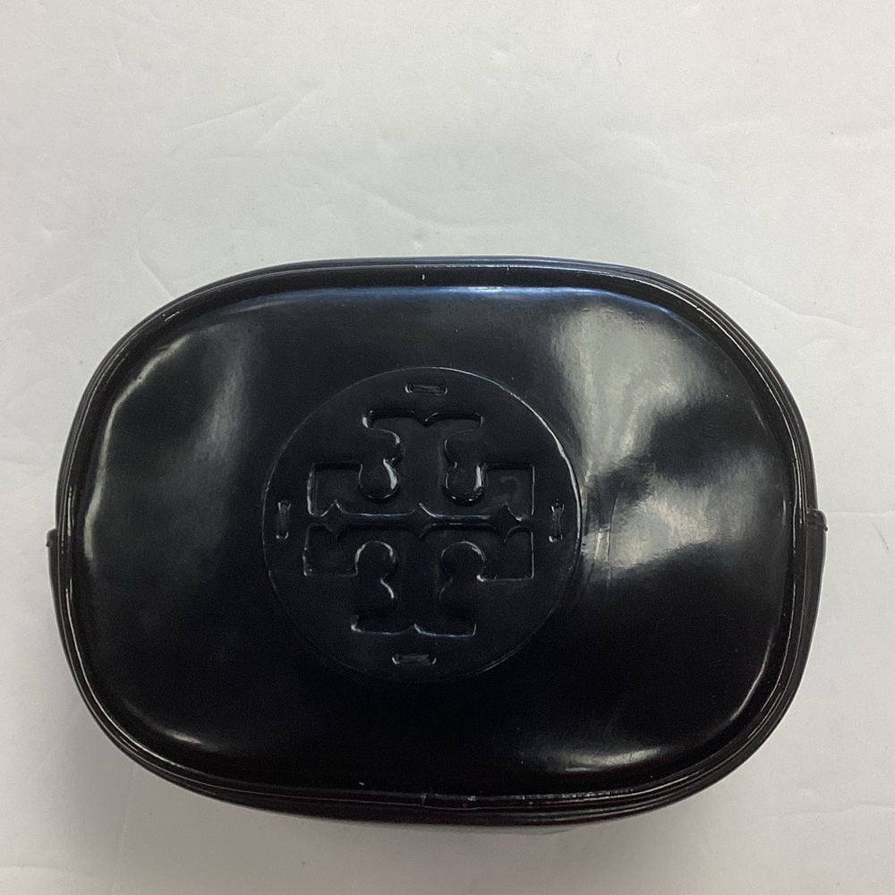 Tory Burch Glossy Black Cosmetic Pouch